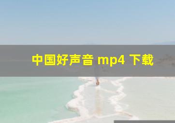 中国好声音 mp4 下载